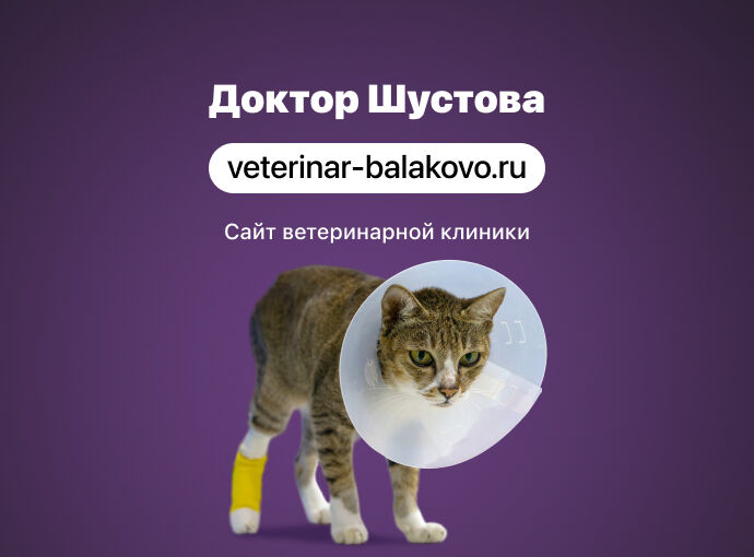 Сайт для ветеринарной клиники доктора Шустовой